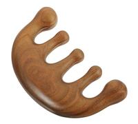 FRCOLOR peigne de massage peigne pour cuir chevelu peigne à cheveux antistatique brosse à shampoing outils de massage de grattage peigne en bois de massage peigne à cheveux en bois Brown