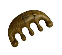 FRCOLOR peigne de massage scalp massage peigne à dents fines taquinerie marquer s à cheveux style à gratter le cuir chevelu en bois de massage Bois de santal vert Brown