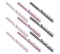 FRCOLOR Peigne de Voyage Pliable 9 Pcs en ABS Double-Face Dents Larges et Fines Assortiment Violet Ivoire et Gris Foncé Compact et Portable pour Retouches Coiffure en Déplacement