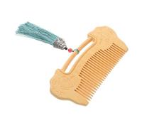FRCOLOR Peigne En Buis Fabriqué À La Main Avec Motif De Verrouillage Ruyi Conception À Dents Fines Pour Le Soin Des Cheveux Le Toilettage De La Barbe Et Le Massage Du Cuir Chevelu