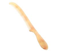 FRCOLOR Peigne en Corne de Mouton Naturel Épaisseur 4-6 Mm Peigne de Massage Antistatique pour Cuir Chevelu Cheveux Fragiles Usage Quotidien Bureau Voyage