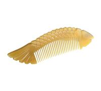 FRCOLOR Peigne Massage Corne Naturelle Sculptée Petit Peigne Portable pour Démêlant et Stimulateur Circulation Sanguine Adapté à Tous Types de Cheveux Couleur Aléatoire Couleur Aléatoire