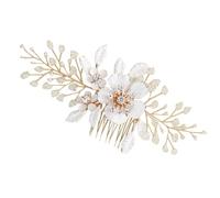 FRCOLOR peignes accessoires de cheveux de demoiselle d'honneur peigne côté cheveux hair charms hair toppers peigne de côté de cheveux de mariée peigne à cheveux fleur strass Métal blanche