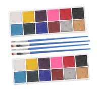 FRCOLOR Peinture Visage Corps à Eau Kit Maquillage Théâtre Peinture Cosplay Soluble Couleurs Lavables Pour Garçon Fille Palette Voyage