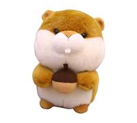 FRCOLOR Peluche Écureuil Décorative Marron Clair de Noisette en Peluche pour Garçon et Filles Poupée Animalier Mignon Présent D’Anniversaire Décoration Intérieure et Réaliste