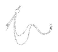 FRCOLOR Pendentif Tête De Mort Pour Homme Chaîne Pour Pantalon Ceinture Jean Gothique Bijoux Alternatifs Pour Femme Chaîne Pour Pantalon Métal Argenté