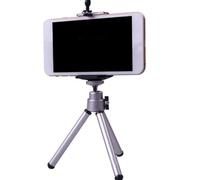 FRCOLOR Perche à Selfie Portable en Alliage D'aluminium Argenté, Trépied Stable et Léger pour Smartphone et Caméra, Voyage, Pack de 2 Pièces