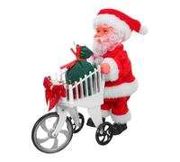 FRCOLOR Père Noël Musical avec Mouvement et Chariot Poussoir Décoration de Noël Interactive pour Garçon Fille et Fêtes Cadeau Festif Original