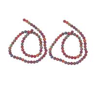 FRCOLOR Perles de Malachite Rondes en Pierre pour Bricolage Bijoux, 2 Fils Environ 61 Pièces, Faciles à Utiliser, pour Bracelets et Chevillères