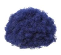 FRCOLOR Perruque Afro Bou Courte Cheveux Synthétiques Résistants Chaleur Style Naturel Volumineux pour Cosplay Fêtes et Usage Quotidien Bleu Marine