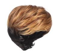 FRCOLOR Perruque Bob Courte Naturelle Pour Femmes Style Pixie Polyvalent Polyester Doux Pour Cosplay Fêtes Et Usage Quotidien Gingembre