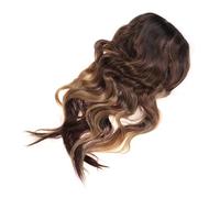 FRCOLOR Perruque Bouclée Synthétique Pour Femme Style Cosplay Cheveux Mi-long Avec Mèche Côté Et Filet