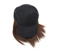 FRCOLOR Perruque Courte Et Lisse Style Bobo Amovible Coiffe Pour Femme Perruque Et Chapeau