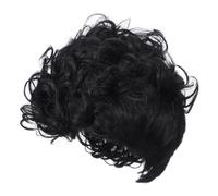 FRCOLOR perruque courte frisée perruques courtes pour femmes à la mode filles pour jeux de rôle Fil haute température Noir