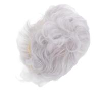 FRCOLOR Perruque Courte Grise Naturelle pour Femmes Âgées Cheveux Synthétiques Doux et Volumineux Perruque Élégante Sécurisée et Confortable pour Seniors