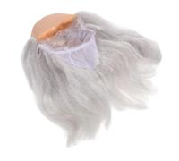 FRCOLOR Perruque Grise Homme pour Halloween Perruque de avec Franges Costume Unisexe pour Fête et Cosplay Accessoire pour Adultes