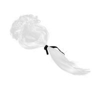 FRCOLOR Perruques De Juge Avocat Coiffures De Cour Cheveux Blancs Courts Pour Dames Âgées Cosplay 10 Pièces