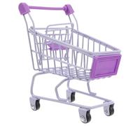 FRCOLOR Petite Panier de Courses Jouet pour Garçon et Filles Chariot de Courses Miniature en Taille Compacte Accessoire Photo Décoration Maison de Poupée pour Jouer et Organiser
