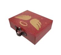 FRCOLOR Petite Valise à Main en Papier Épais Rouge Ange, Boîte Présent Décorative pour Mariage et Anniversaire, Boîte D'emballage Portable Légère pour Bonbons et Dragées, Coffret Favori