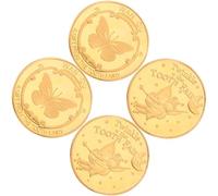 FRCOLOR Pièce De Monnaie De Dent Souvenir pour Garçon Et Filles Lot De 4 Pièces Artisanat Délicat Accessoires De Récompense Décorations Collecte De Dents Jouet Éducatif Petites Filles Et Garçons