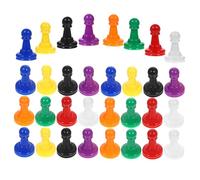 FRCOLOR Pièces De Jeu en Plastique Multicolores 32pcs pour Jeux De Société, Figurines Colorées 8 Couleurs Adaptées Aux Joueurs De Tout Âge, Accessoires Ludiques pour Soirées Et Compétitions