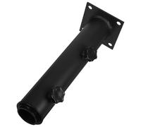 FRCOLOR Pied de Parasol Extérieur en Fer Noir Robuste avec Vis, Base Ajustable pour Parasol Tubulaire, pour Terrasse et Bord de Piscine, Support Polyvalent Jusqu'à 50 LB