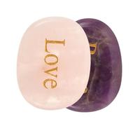 FRCOLOR Pierre Avec Mots Gravés De Pierres Inspirant Paix Cristaux De Chakra Soi-même