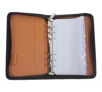 FRCOLOR Pilulier Étanche Portable en Pu Vert 8,27 X 5,12 Pouces avec 6 Pochettes à Fermeture Éclair à Feuilles Mobiles - Organisateur de Remède Multifonction pour Voyage et Rangement