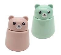 FRCOLOR Pilulier Manuel Portable pour Comprimés 2 Pièces en Forme D'ours Facile à Ranger