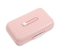 FRCOLOR Pilulier Portable de Voyage 7 Compartiments Grand Format Rose, Étui à Pilules Hebdomadaire Compact pour Rangement Quotidien et Prise Facile, Organisateur de Pilules de Poche