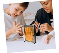 FRCOLOR Pin Art Toy Main Réaliste pour Garçon Fille Impression Sécurisé Plastique Jaune Jeu Éducatif Créatif pour Maison et École