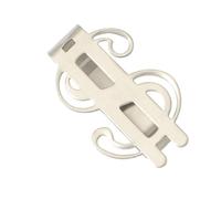 FRCOLOR Pince à Billets Fine en Acier Inoxydable Brossé, Pince Métallique Compacte Multifonction, pour Hommes Et Bureau, Porte-Billets Petite Taille Polyvalente