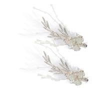 FRCOLOR Pince à Cheveux Chinoise Plume Blanche Accessoire Traditionnel pour Femmes Clip Décoratif Résistant pour Hanfu Mariages Ballets et Fêtes Style Ancien Élégant