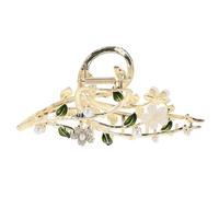 FRCOLOR Pince à Cheveux Confortable et Polyvalente avec Design Élégant Fleur en Métal Barrette à Cheveux Décorée de Fleurs pour Sorties Quotidiennes et Occasions Formelles