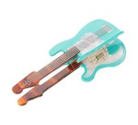 FRCOLOR Pince à Cheveux Mini Musicale en Acétate Forme Guitare Bleu Tenue Forte et Confortable Toute la Journée, pour Festivals et Bureau