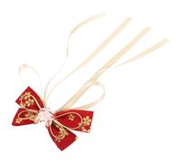 FRCOLOR Pince à Cheveux Renard à Nœud en Couleur Rouge Orné de Clochettes, Taille Standard, Accessoire Décoratif pour Adolescentes et Femmes, pour Mariage et Cérémonie