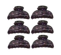 FRCOLOR Pinces à Cheveux en Acrylique Lot de 6 Set de Motif Floral Mâchoire à Cheveux Accessoire pour Filles Légères et Solide Utilisation Quotidienne