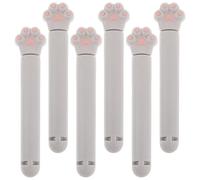 FRCOLOR Pinces à Sachet Alimentaire Forme Patte de Chat 6 Pièces en Pp Clips de Fermeture Hermétiques pour Stockage et Conservation des Aliments Cuisine