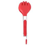 FRCOLOR Pinces Alimentaires Résistantes la Chaleur en Acier Inoxydable et Silicone Poignée Antidérapante pour Toast et Grillade, Ustensile Cuisine Rouge 1pc