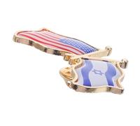 FRCOLOR Pins de Revers Drapeau Israël-états- Émaillé en Alliage, Épinglette Décorative Unitaire, Accessoire Polyvalent pour Vêtements et Paquet, Design Double Drapeau, Taille