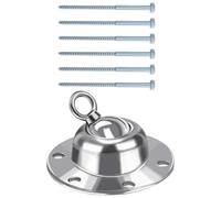 FRCOLOR Piquet d'attache pour Chien Ancre Métallique Résistante, Fixation Stable pour Jardin et Extérieur, Kit Complet Piquet et Longues Tiges, Compatible Bovins et Moutons