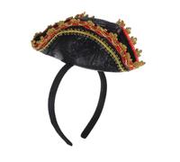 FRCOLOR Pirate Party Hat Headband With Trim Costume Accessory For Women Men Cosplay Hairband For Halloween Festival Dance Performance