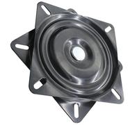 FRCOLOR Plaque Pivotante Rotative et Mécanisme de Pivotement à 360 Degrés en Acier Laminé à Froid Noir, Support Robuste Utilisation Solide pour Tabouret de Bar