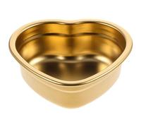 FRCOLOR Plat Forme de Cœur en Acier Inoxydable Or, Assiette à Collation Élégante pour Desserts et Snacks, Famille et L'hôtel, Design Créatif et Délicat Réutilisable