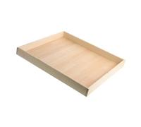FRCOLOR Plateau de Sable Zen en Bois, Rond, à Bords Faibles, Style | Grain de Bois Visible, Format Compact, Pierres Miniatures, Pont Inclus