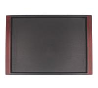 FRCOLOR Plateau de Service Décoratif Design Ergonomique, Support Pratique Noir en Polypropylène Léger pour Plateau de Service Réutilisable, pour Vanity ou Fête