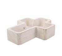 FRCOLOR Plateau de Service en Bois de Croix Plateau à Goûter Multifonction Assiette de Fruits Créative Corbeille à Fruits Naturelle pour Maison Décoration de Table Bol à Hors-dœuvre