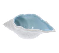 FRCOLOR Plateau Décoratif en Céramique Forme de Conque pour Décoration Maison Fonction Plateau à Bijoux et Rangement Clé, Style Méditerranéen Élégant