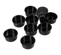 FRCOLOR Plateau Décoratif Noir en Aluminium pour Bougie Pilier Support Robuste, Design Moderne et Élégant, pour Déco Mariage et Protection Anti-Gouttes