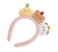FRCOLOR Plush Cartoon Hairbands For Women Soft Chicken Bear Panda Headband For Skincare And Makeup Comfortable Spa Hair Clips